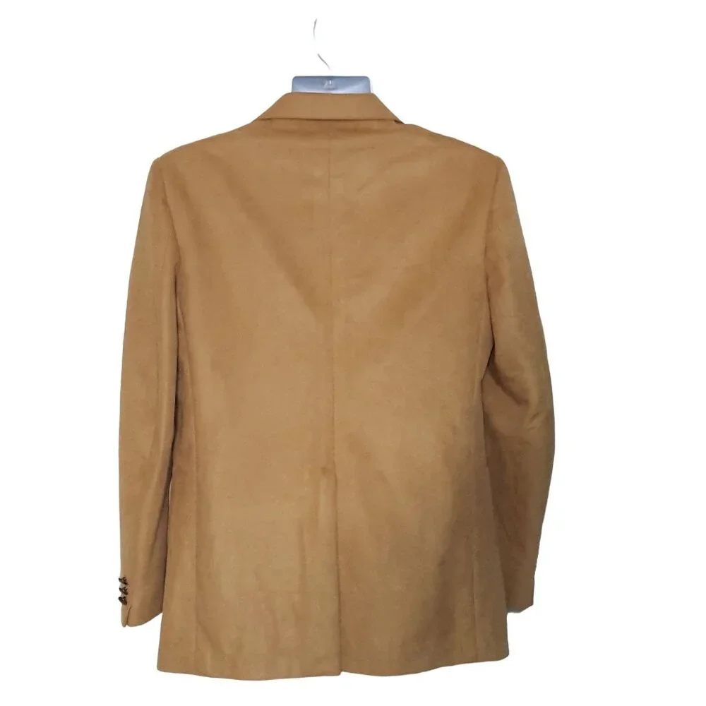 Farah WFF Designer Series Vintage Men's Ultrasuede Sport Coat Blazer Camel  40 R